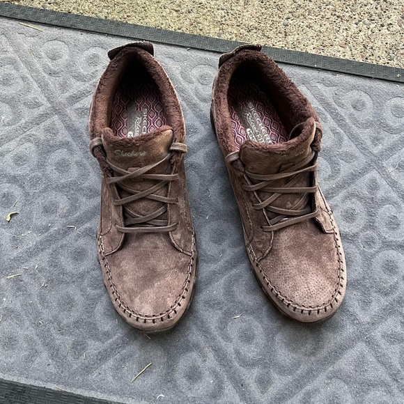 Skechers Women's Bikers-Lineage-Moc-Toe Lace-up Chukka Boot Ankle sneakers sz 9 - Picture 2 of 9